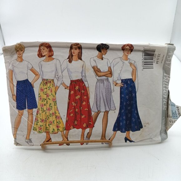 Butterick 4347 Vintage Sewing Pattern Misses Skirt & Shorts Sizes XS-M 1996 - Picture 1 of 2